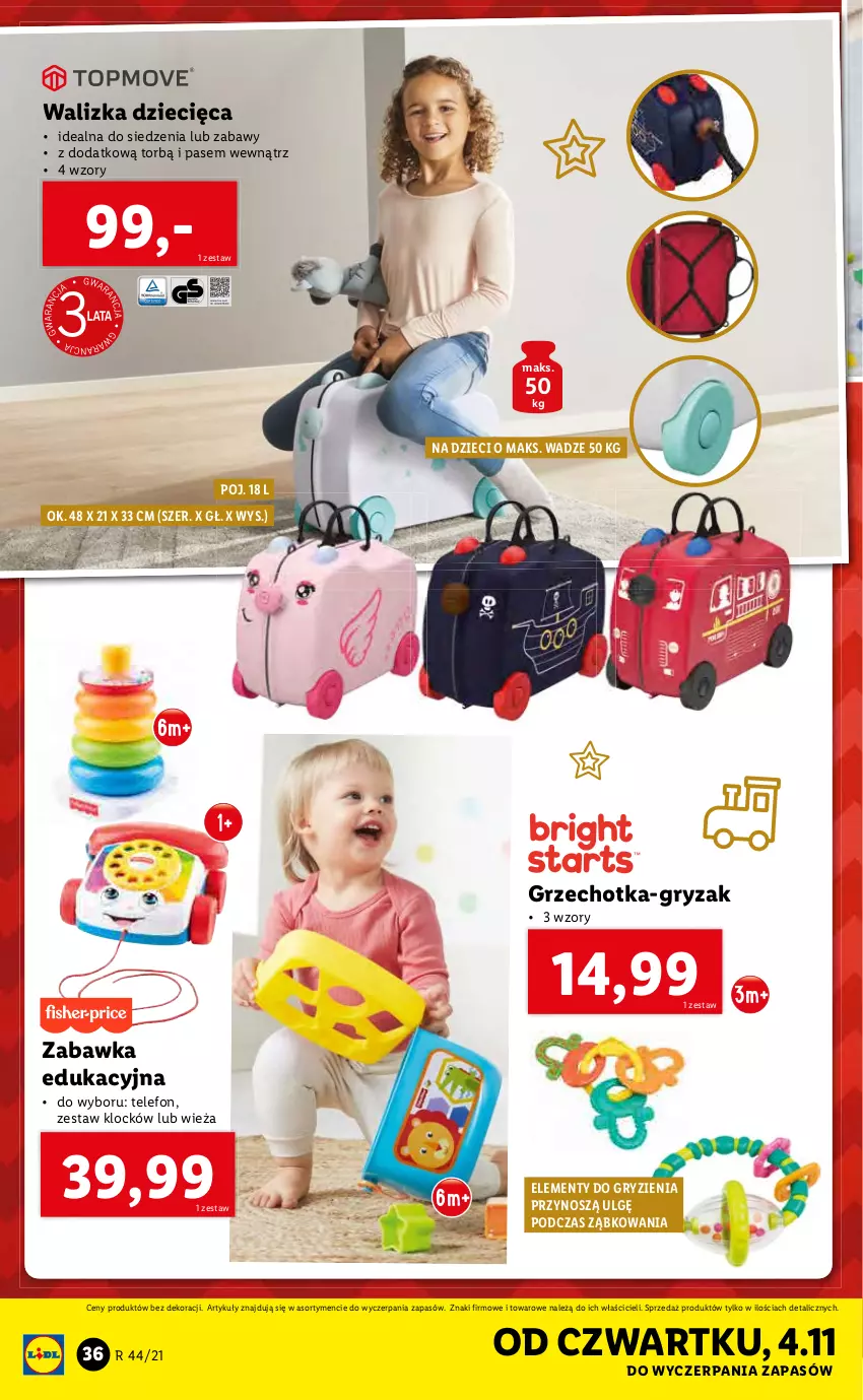 Gazetka promocyjna Lidl - GAZETKA - ważna 02.11 do 07.11.2021 - strona 36 - produkty: Dzieci, Gry, LG, Telefon, Walizka, Zabawka