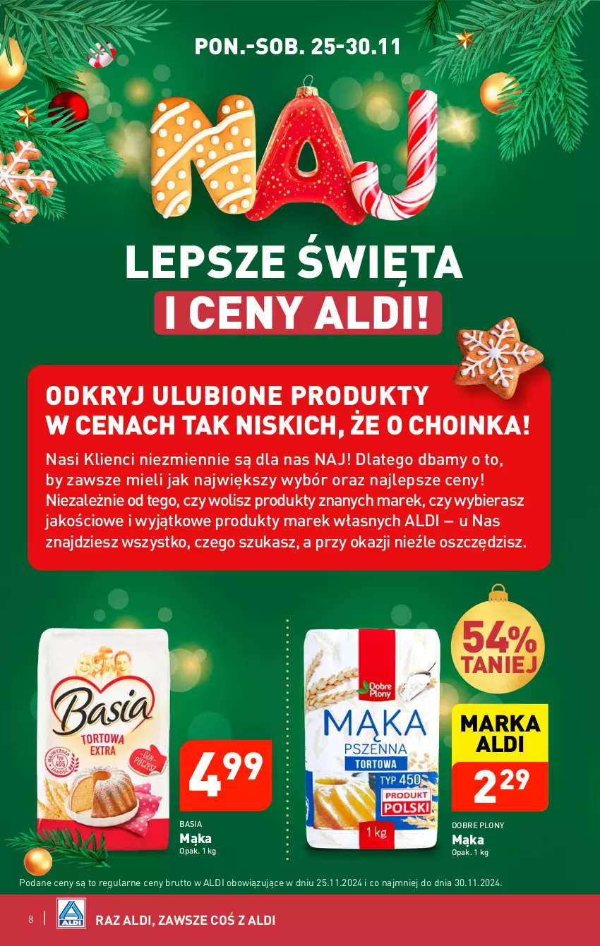 Gazetka promocyjna Aldi - Pełna oferta - ważna 25.11 do 30.11.2024 - strona 8 - produkty: Basia, Choinka, Inka, Mąka