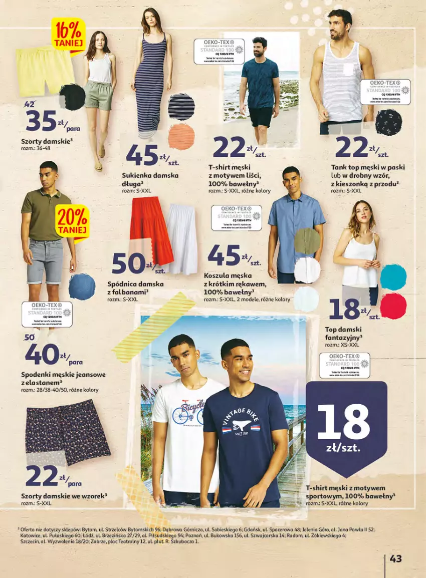 Gazetka promocyjna Auchan - Udane grillowanie jest w cenie Hipermarkety - ważna 19.05 do 28.05.2022 - strona 43 - produkty: Fa, Fanta, Kosz, Koszula, Por, Spódnica, Sport, Sukienka, Szorty, T-shirt, Top