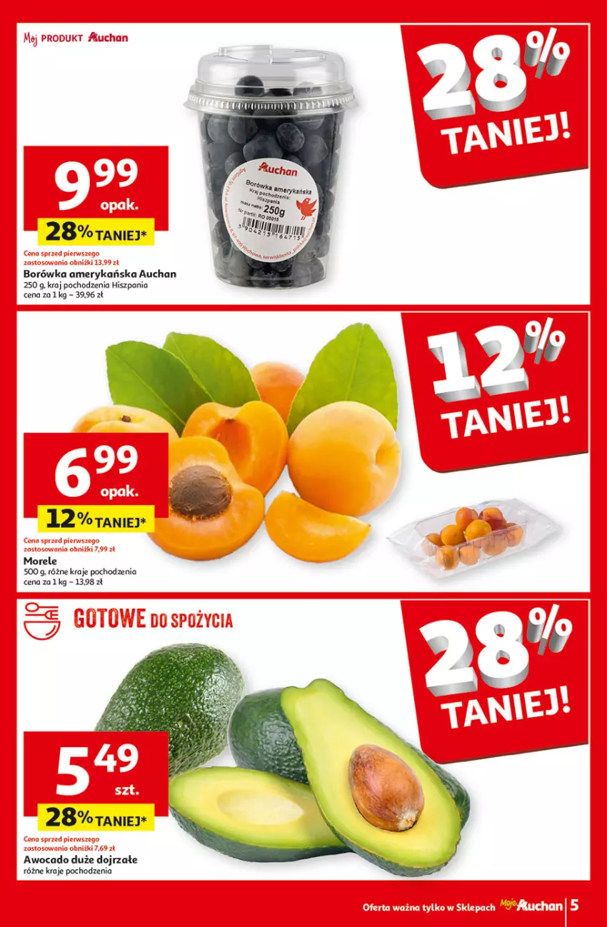 Gazetka promocyjna Auchan - Gazetka CENY W DÓŁ Moje Auchan - ważna 31.05 do 05.06.2024 - strona 5 - produkty: Borówka, Borówka amerykańska, Fa