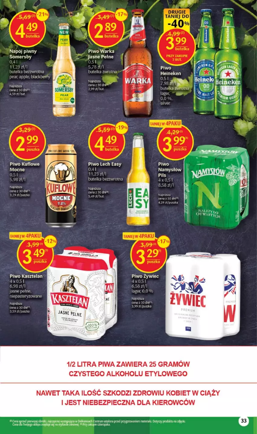 Gazetka promocyjna Delikatesy Centrum - Gazetka DC29 - ważna 27.07 do 02.08.2023 - strona 33 - produkty: Gra, Heineken, Kasztelan, Namysłów, Napój, Piec, Piwa, Piwo, Rum, Warka