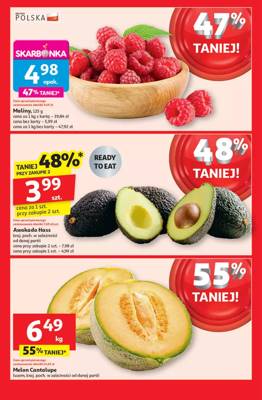 Gazetka promocyjna Auchan - JAK PRAGNĘ LATA Moje Auchan - ważna 20.06 do 25.06.2025 - strona 5 - produkty: Maliny, Melon