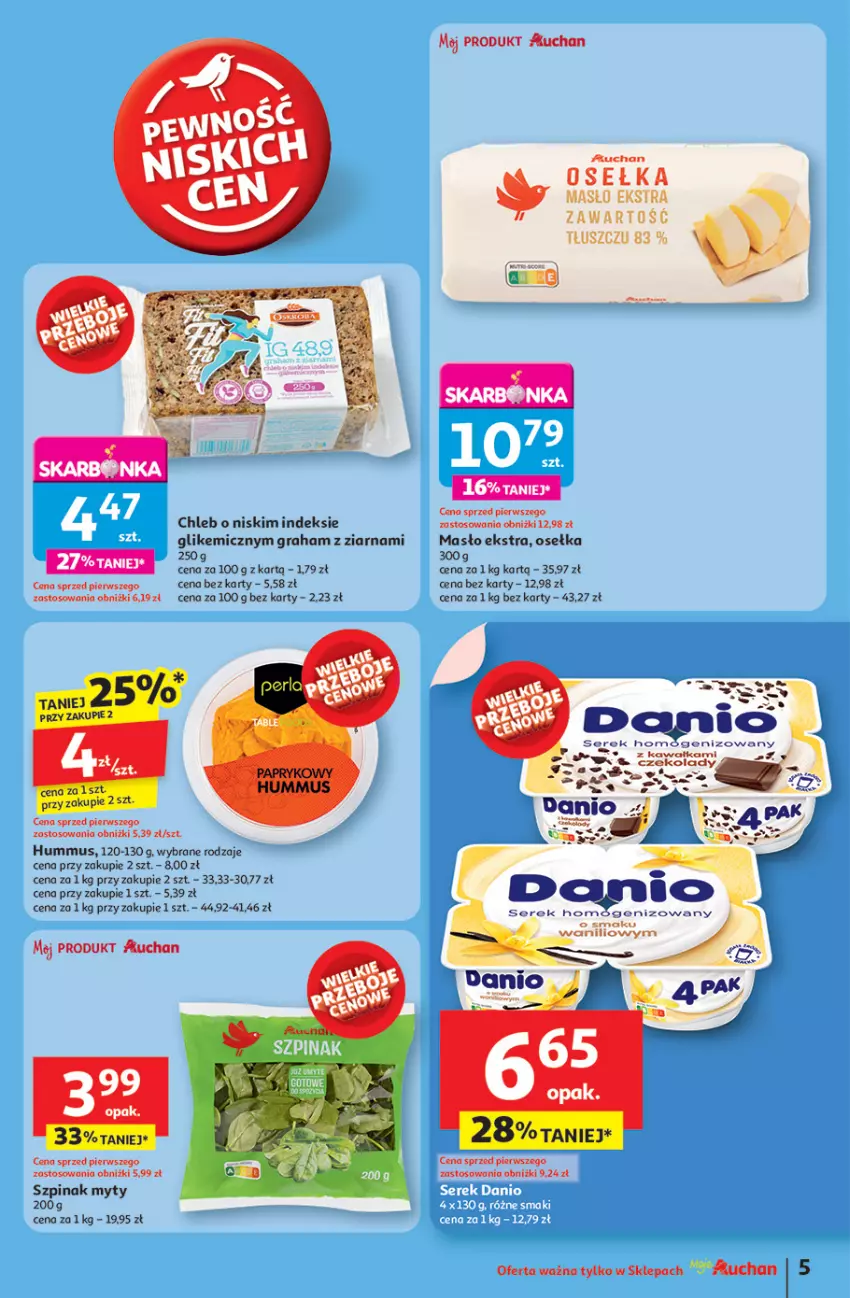 Gazetka promocyjna Auchan - JAK PRAGNĘ LATA Moje Auchan - ważna 20.06 do 25.06.2025 - strona 7 - produkty: Chleb, Gra, Hummus, Masło, Mus, Ser, Serek, Szpinak