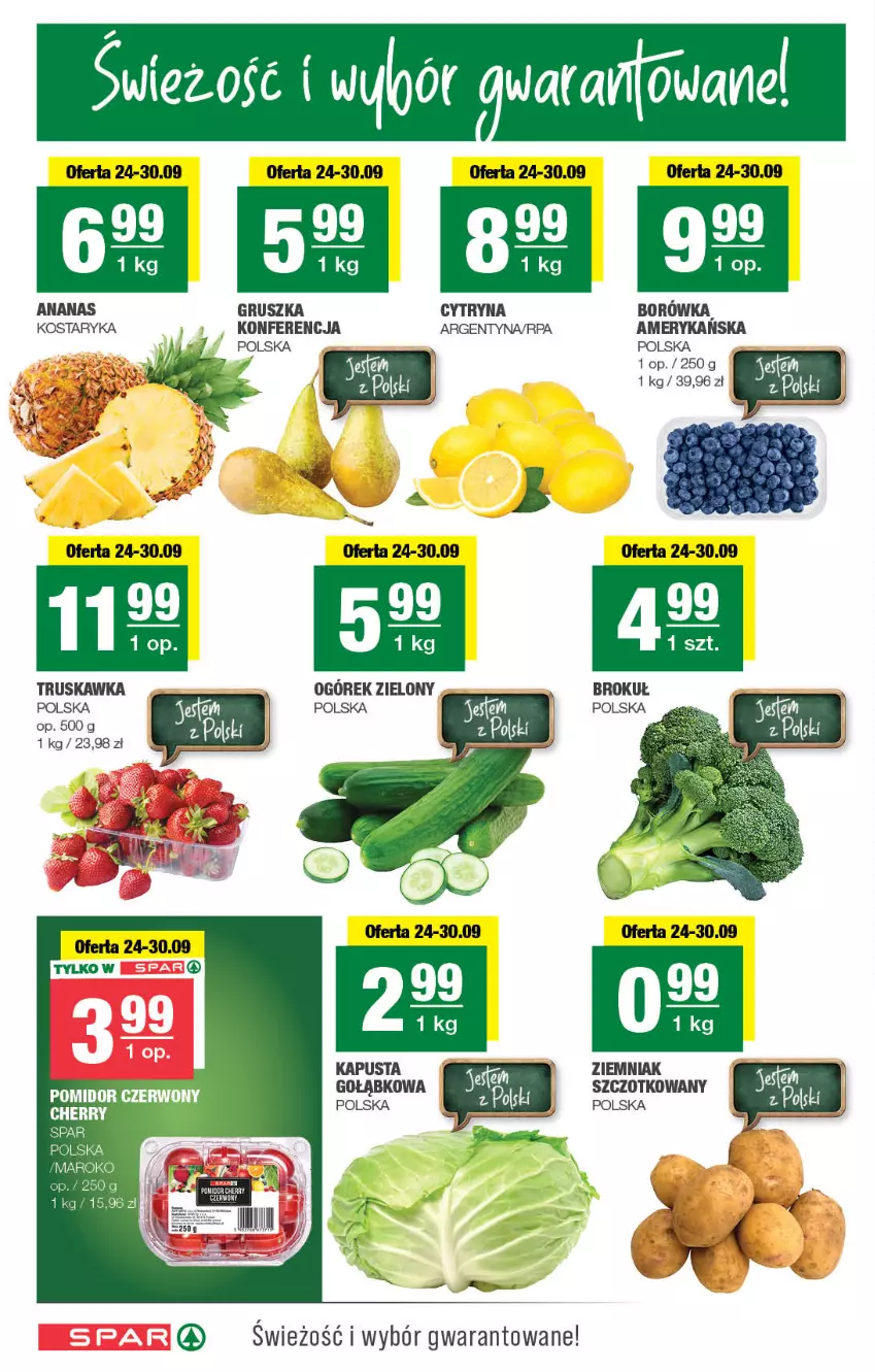 Gazetka promocyjna Spar - Spar - ważna 22.09 do 02.10.2025 - strona 2 - produkty: Ananas, Borówka, Ogórek, Por