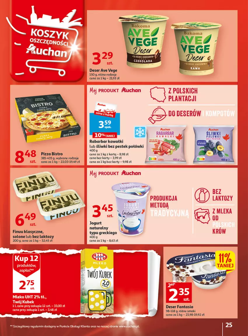 Gazetka promocyjna Auchan - Gazetka Wielkie majowe odkrycia cenowe część #2 Hipermarket Auchan - ważna 04.05 do 10.05.2023 - strona 25 - produkty: Czekolada, Deser, Fa, Fanta, Finuu, Jogurt, Kawa, Pizza, Ser, Stek