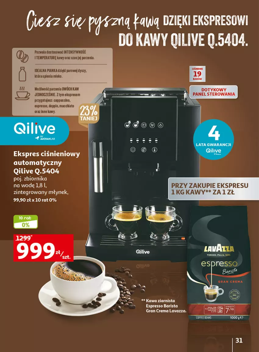 Gazetka promocyjna Auchan - Gazetka Wielkie majowe odkrycia cenowe część #2 Hipermarket Auchan - ważna 04.05 do 10.05.2023 - strona 31 - produkty: Cappuccino, Chia, Gra, Kawa, Kawa ziarnista, Mleko, Młynek