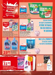 Gazetka promocyjna Auchan - Gazetka Wielkie majowe odkrycia cenowe część #2 Hipermarket Auchan - Gazetka - ważna od 10.05 do 10.05.2023 - strona 29 - produkty: Papier, Zawieszki, Bref, Cillit Bang, Płyn do płukania, Ręcznik, Ariel, Kapsułki do prania