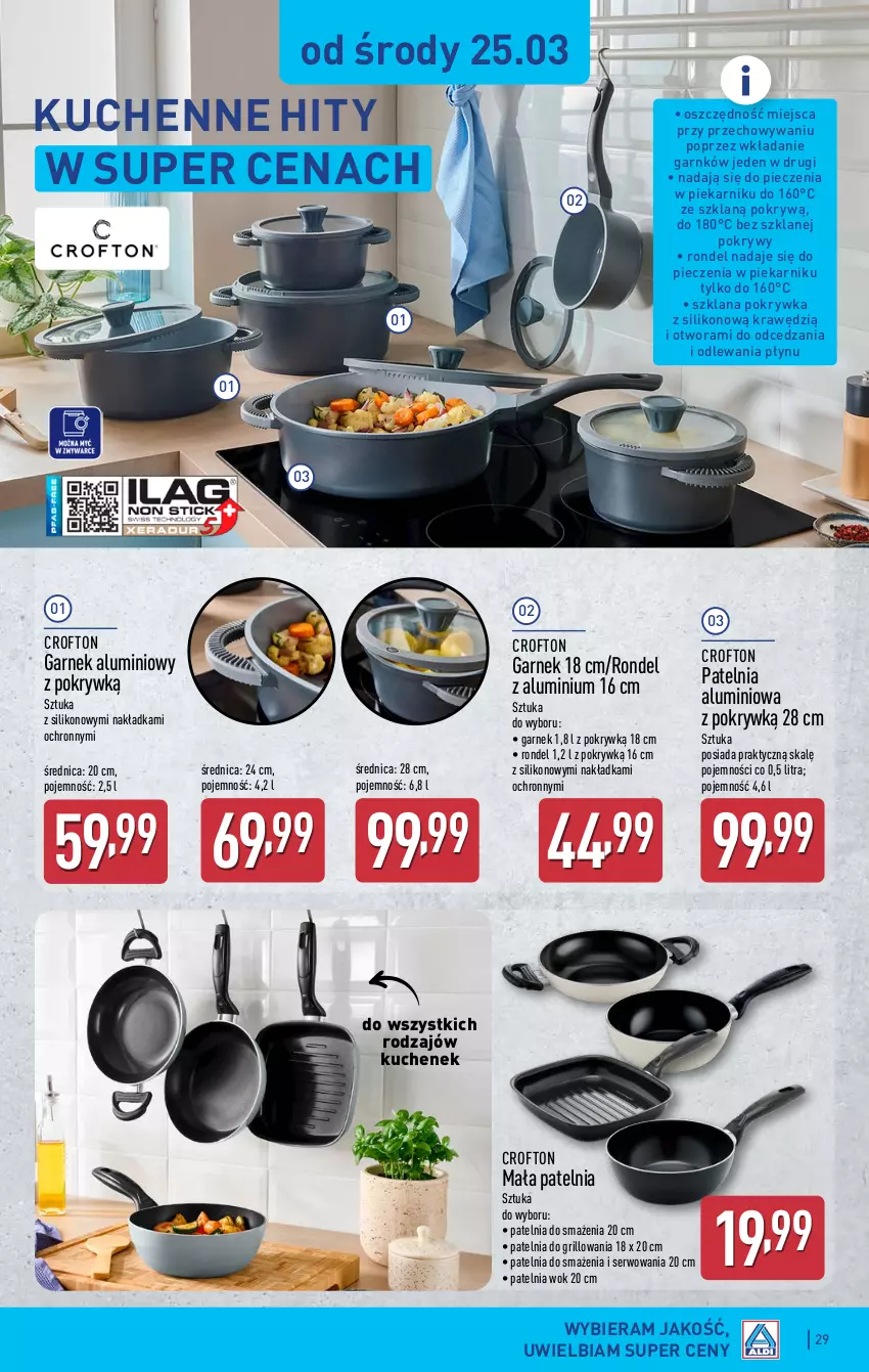 Gazetka promocyjna Aldi - Pełna oferta - ważna 23.03 do 29.03.2026 - strona 29 - produkty: Garnek, Grill, LANA, Patelnia, Piec, Piekarnik, Rondel, Ser
