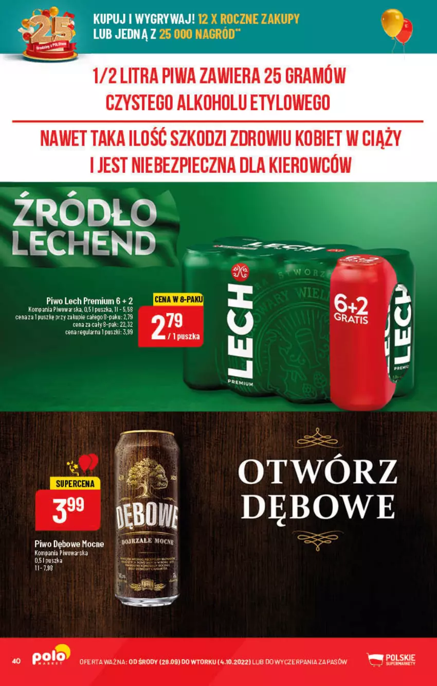 Gazetka promocyjna PoloMarket - Gazetka pomocyjna - ważna 28.09 do 04.10.2022 - strona 40 - produkty: Gra, Piec, Piwa, Piwo