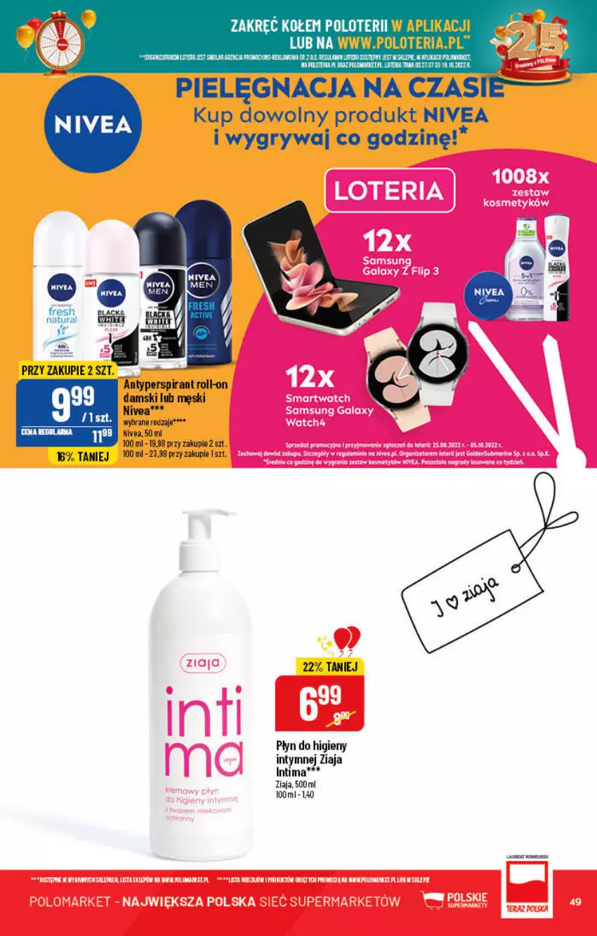 Gazetka promocyjna PoloMarket - Gazetka pomocyjna - ważna 28.09 do 04.10.2022 - strona 49 - produkty: Antyperspirant, Gry, Nivea, Płyn do higieny intymnej, Ziaja