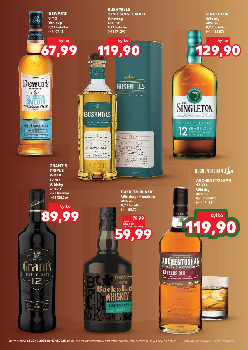 Gazetka promocyjna Kaufland - Barek Kauflandu - ważna 29.10 do 12.11.2025 - strona 15 - produkty: Bushmills, Gra, Lack, Whiskey, Whisky