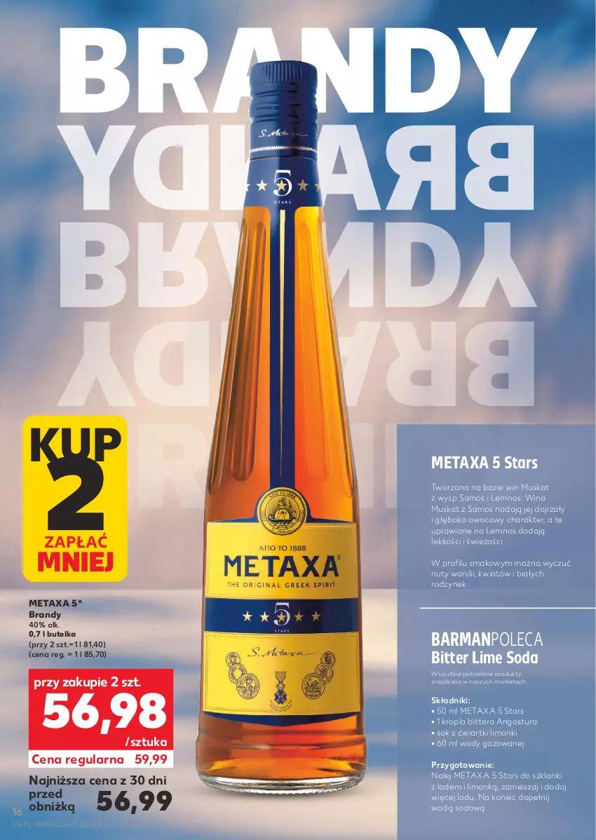 Gazetka promocyjna Kaufland - Barek Kauflandu - ważna 29.10 do 12.11.2025 - strona 16 - produkty: Brandy, Lanki, Metaxa, Mus, Nuty, Sok, Tera