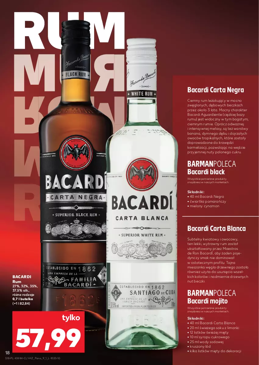 Gazetka promocyjna Kaufland - Barek Kauflandu - ważna 29.10 do 12.11.2025 - strona 18 - produkty: Bacardi, Gra, Lack, Nuty, Rum, Sok, Syrop