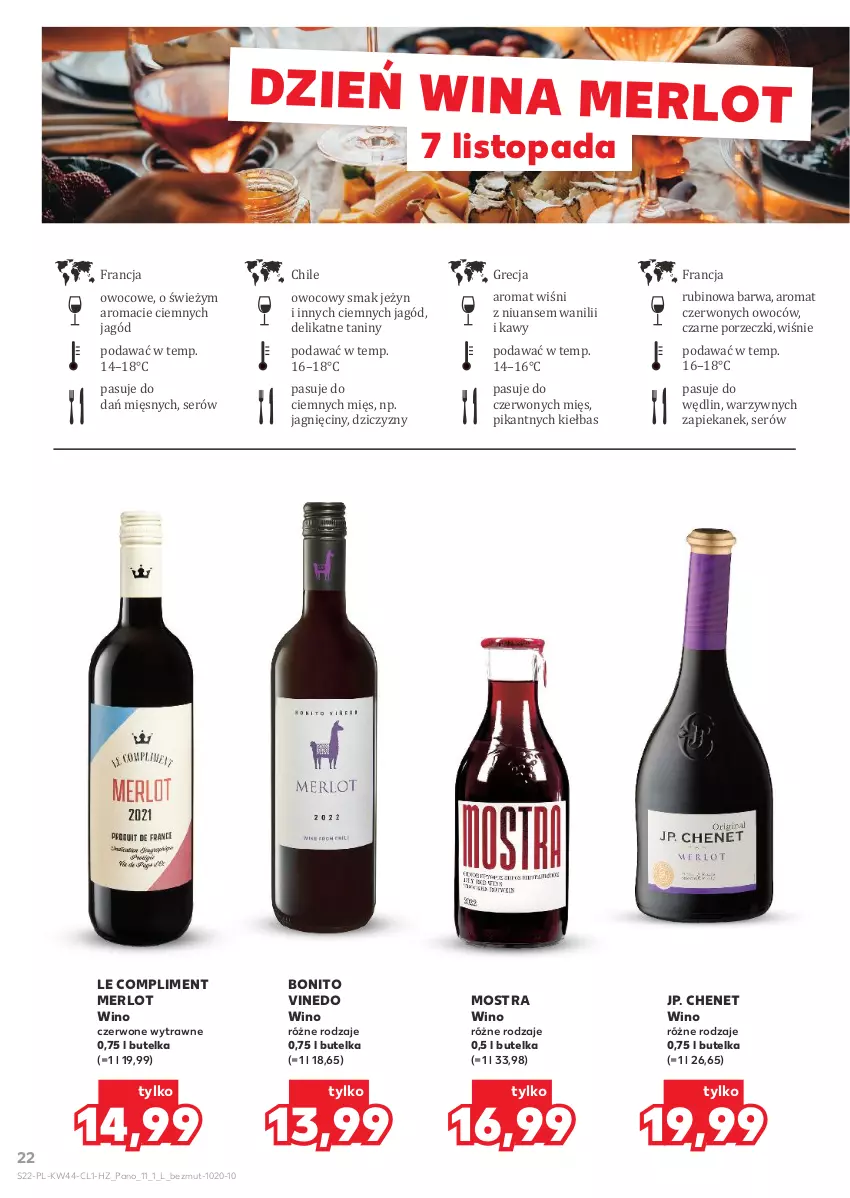 Gazetka promocyjna Kaufland - Barek Kauflandu - ważna 29.10 do 12.11.2025 - strona 22 - produkty: Merlot, Por, Rubin, Ser, Top, Wino, Wino czerwone