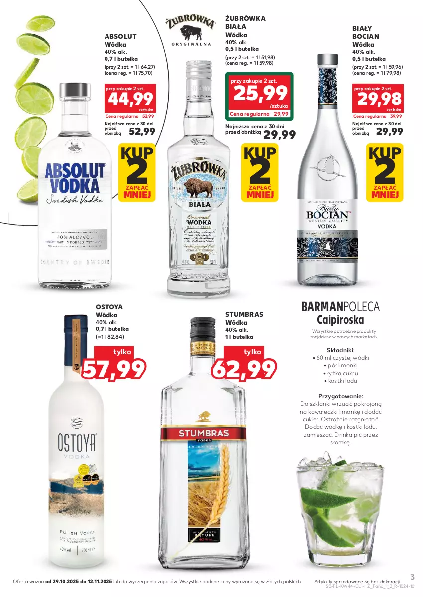 Gazetka promocyjna Kaufland - Barek Kauflandu - ważna 29.10 do 12.11.2025 - strona 3 - produkty: Absolut, Biały Bocian, Cukier, Inka, Kawa, Lanki, Wódka
