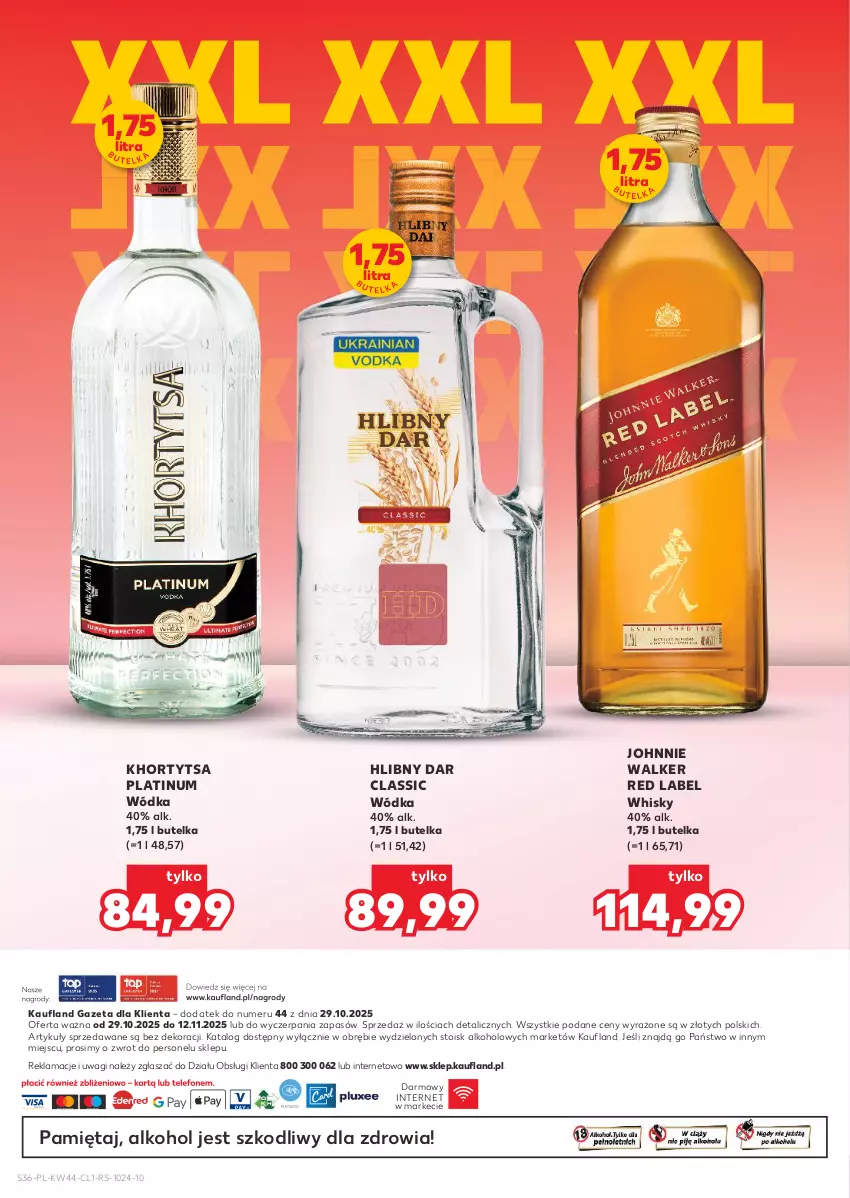 Gazetka promocyjna Kaufland - Barek Kauflandu - ważna 29.10 do 12.11.2025 - strona 36 - produkty: Johnnie Walker, Mięta, Wagi, Whisky, Wódka
