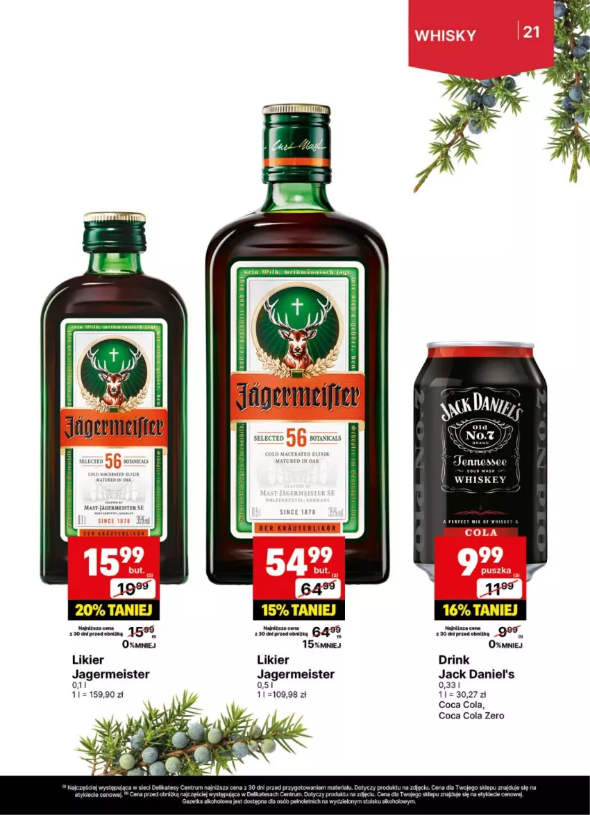 Gazetka promocyjna Delikatesy Centrum - Delibarek DC28-DC29 - ważna 07.07 do 20.07.2025 - strona 21 - produkty: Acer, Jack Daniel's, Jagermeister, Likier, Whiskey