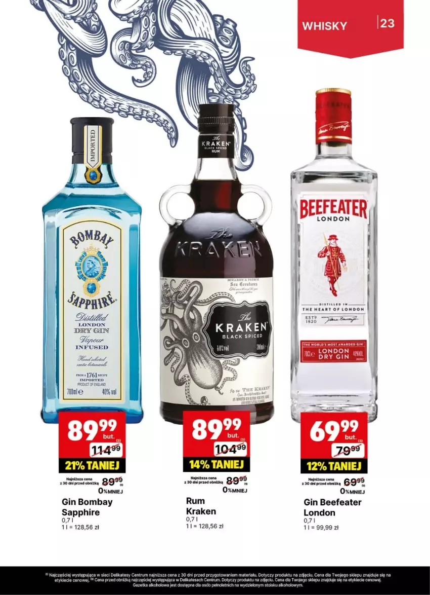 Gazetka promocyjna Delikatesy Centrum - Delibarek DC28-DC29 - ważna 07.07 do 20.07.2025 - strona 23 - produkty: Gin, Gyros, Lack, Por, Rum, Woda