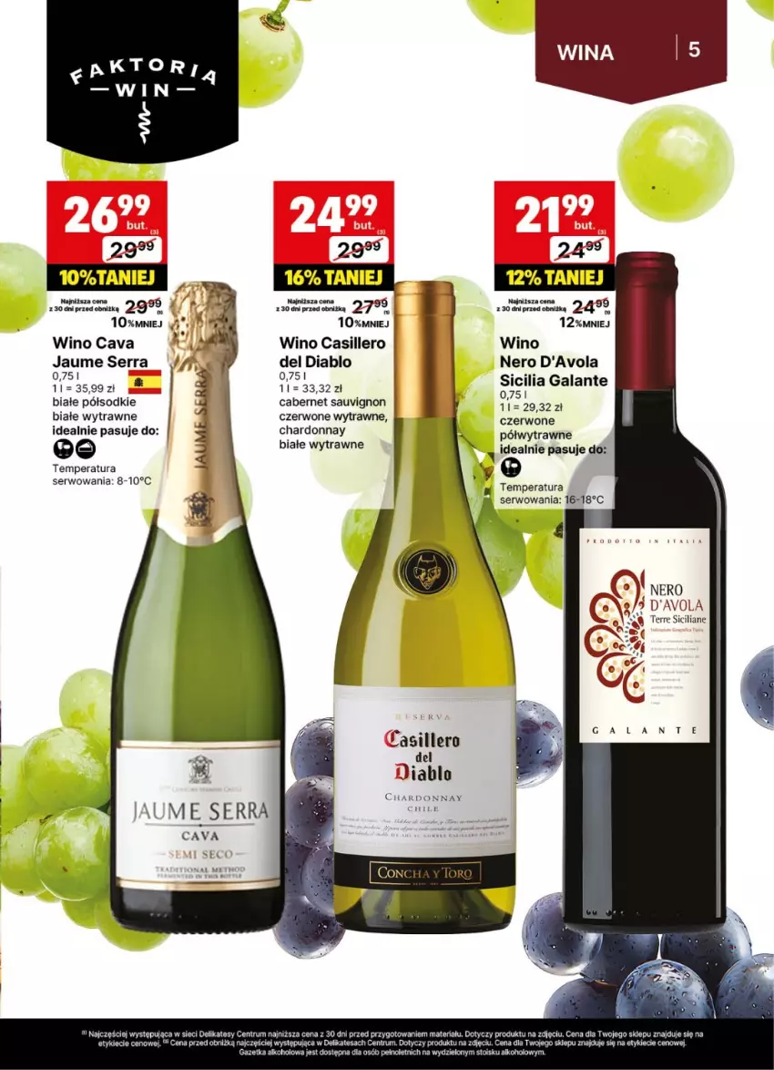 Gazetka promocyjna Delikatesy Centrum - Delibarek DC28-DC29 - ważna 07.07 do 20.07.2025 - strona 5 - produkty: Cabernet Sauvignon, Chardonnay, Fa, Gala, Rum, Ser, Wino
