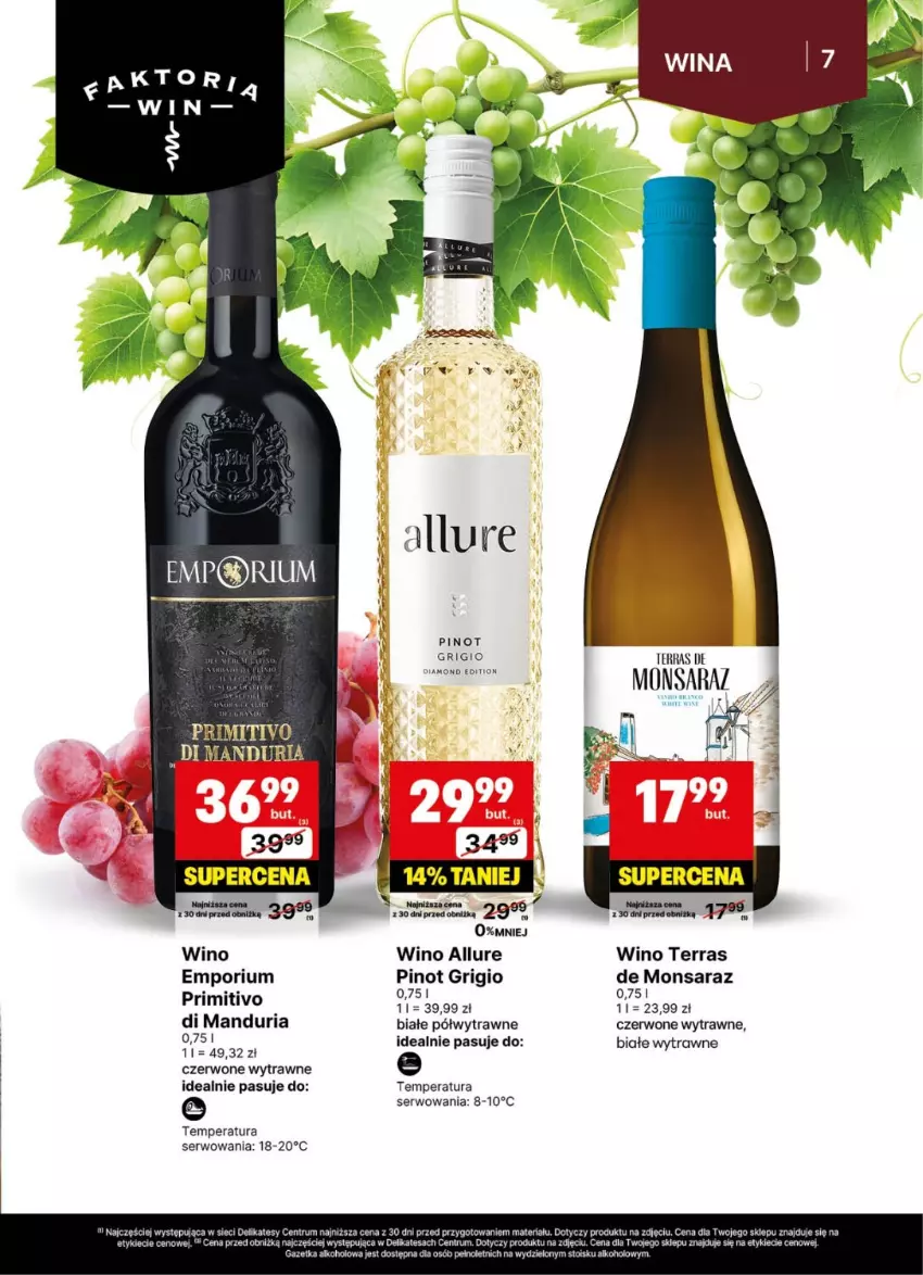 Gazetka promocyjna Delikatesy Centrum - Delibarek DC28-DC29 - ważna 07.07 do 20.07.2025 - strona 7 - produkty: Pinot Grigio, Por, Ser, Wino