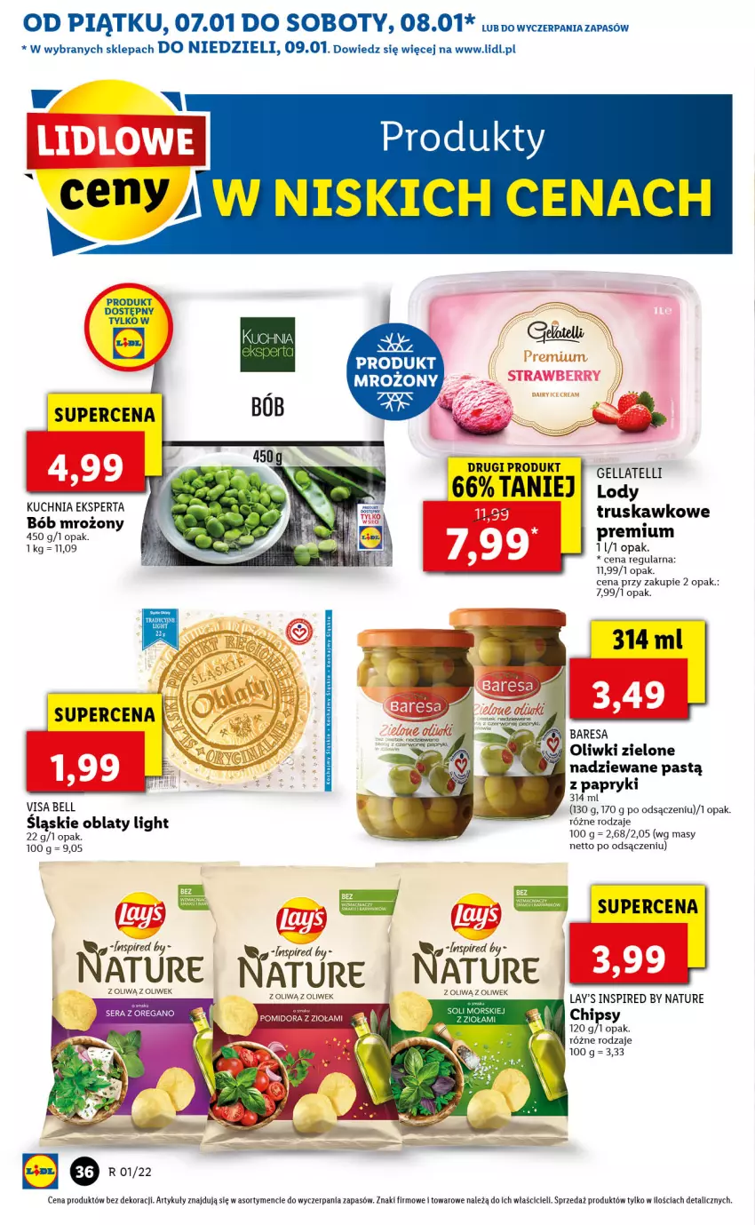 Gazetka promocyjna Lidl - GAZETKA - ważna 07.01 do 09.01.2022 - strona 36 - produkty: Bell, Kuchnia, Lody, Oliwki, Oliwki zielone