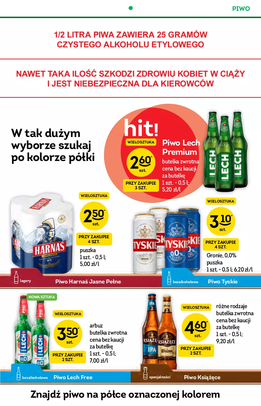 Gazetka promocyjna Żabka - ważna 17.06 do 22.06.2021 - strona 14 - produkty: Arbuz, Gra, Harnaś, Książęce, Lech Premium, Piec, Piwa, Piwo, Tyskie