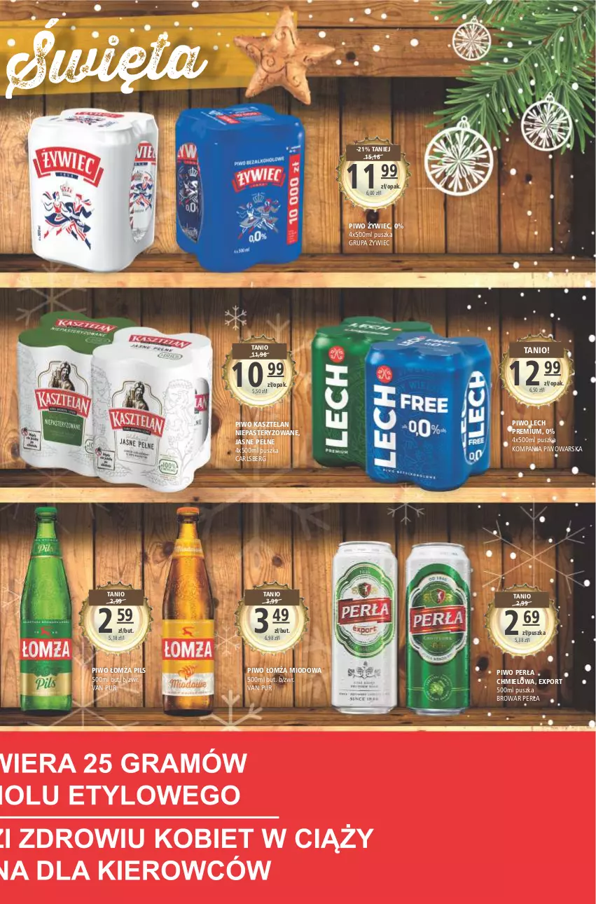 Gazetka promocyjna Arhelan - Gazetka - ważna 17.12 do 26.12.2021 - strona 23 - produkty: Carlsberg, Kasztelan, Lech Premium, Perła, Piwo, Por, Pur