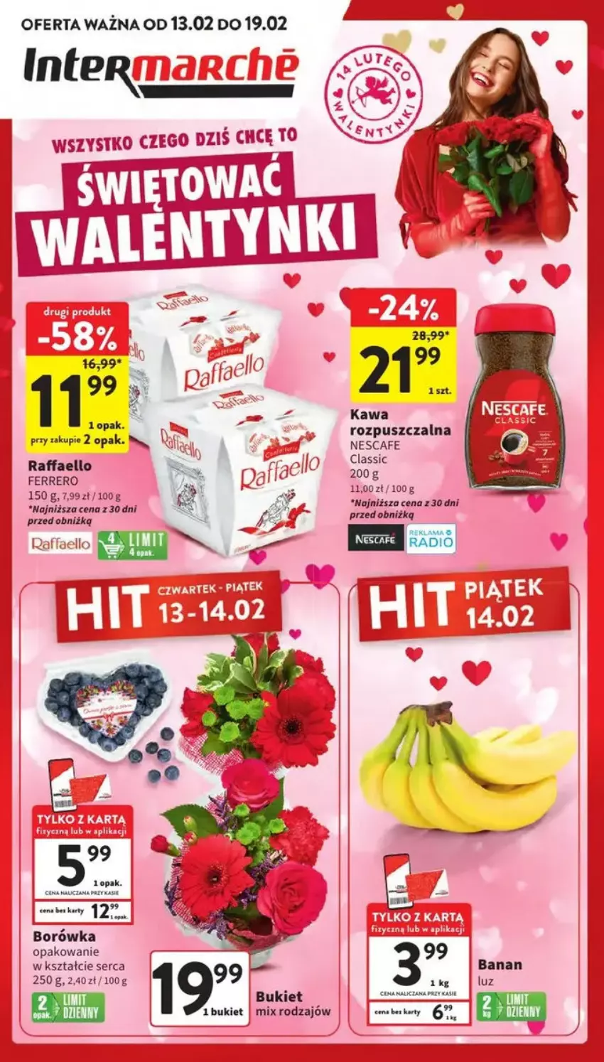 Gazetka promocyjna Intermarche - ważna 13.02 do 19.02.2025 - strona 1 - produkty: Borówka, Fa, Ferrero, Kawa, Kawa rozpuszczalna, Raffaello, Ser