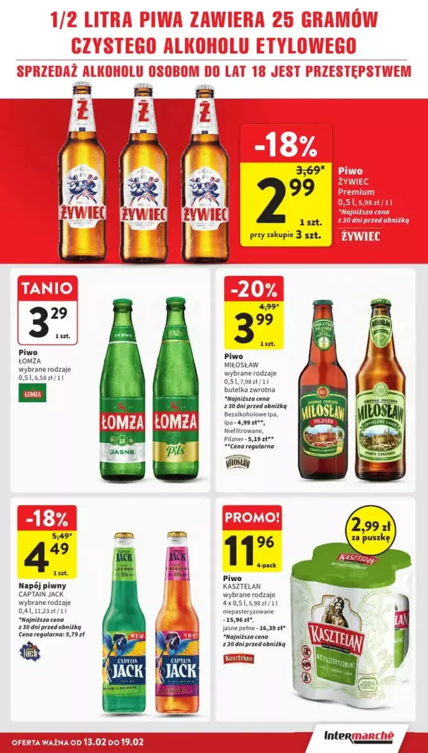 Gazetka promocyjna Intermarche - ważna 13.02 do 19.02.2025 - strona 25 - produkty: Fa, Kasztelan, Napój, Piwo