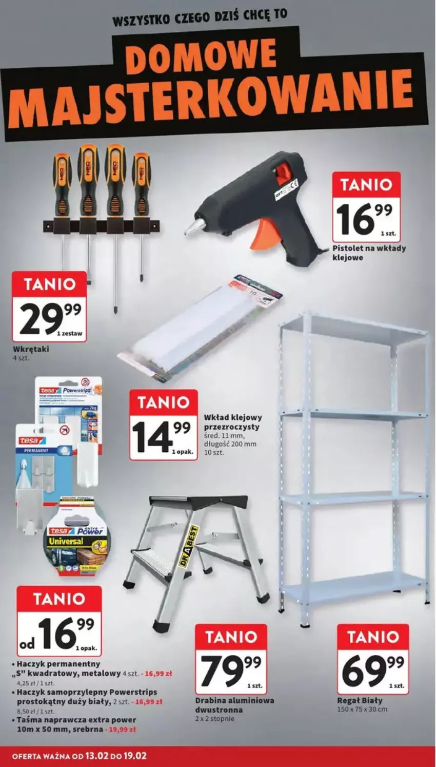 Gazetka promocyjna Intermarche - ważna 13.02 do 19.02.2025 - strona 30 - produkty: Drabina, Haczyk, Klej, Mop, Pistolet, Taśma naprawcza, Top, Wkładki, Wkręt