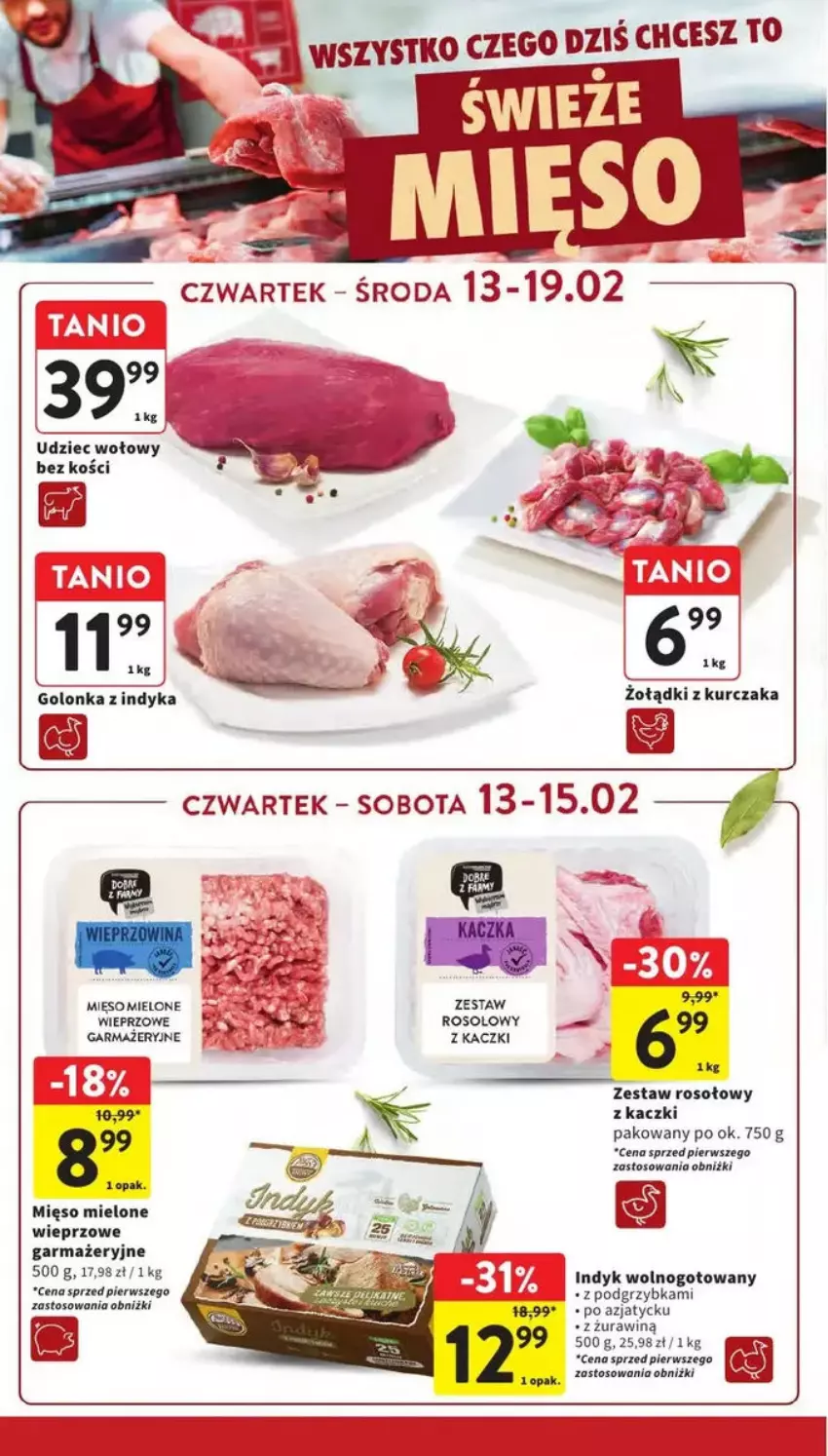 Gazetka promocyjna Intermarche - ważna 13.02 do 19.02.2025 - strona 8 - produkty: Mięso, Mięso mielone, Udziec wołowy