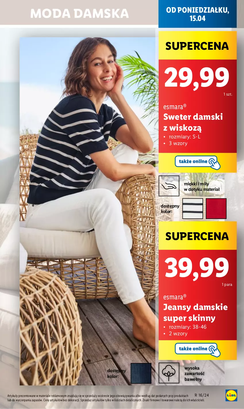 Gazetka promocyjna Lidl - GAZETKA - ważna 15.04 do 17.04.2024 - strona 61 - produkty: Moda, Sok, Sweter