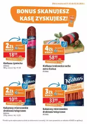 Gazetka promocyjna E Leclerc - Gazetka - ważna od 07.04 do 07.04.2025 - strona 7 - produkty: Krakus, Kiełbasa krakowska, Tran, Kabanos, Kiełbasa