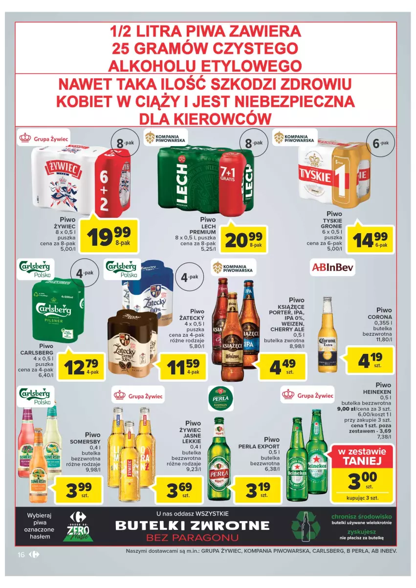 Gazetka promocyjna Carrefour - Gazetka Carrefour - ważna 28.06 do 02.07.2022 - strona 16 - produkty: Carlsberg, Gra, Heineken, Kosz, Książęce, Perła, Piec, Piwa, Piwo, Piwo jasne, Por, Somersby, Tyskie