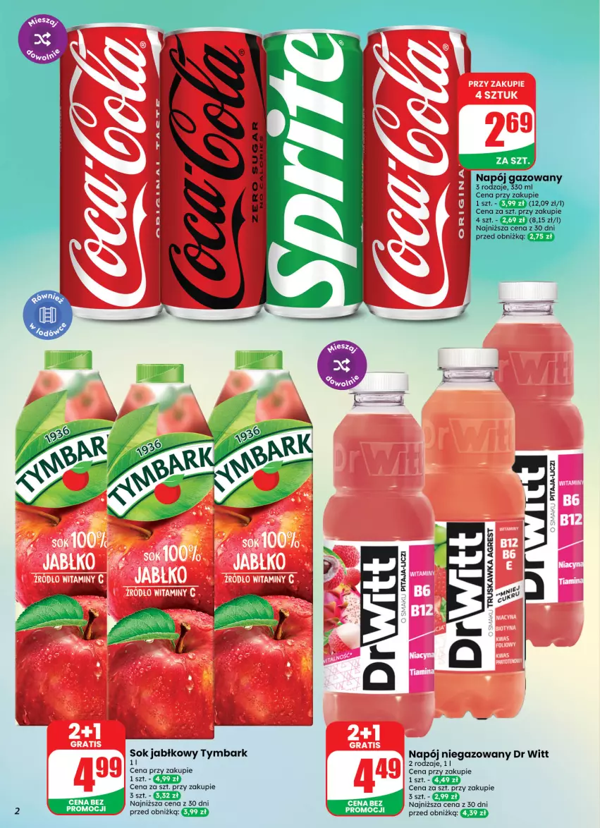 Gazetka promocyjna Dino - Weekendowe okazje - ważna 14.08 do 14.08.2026 - strona 2 - produkty: Gres, Klej, Liczi, Napój, Napój niegazowany, Sok, Sok jabłkowy, Tymbark
