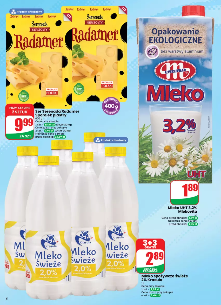 Gazetka promocyjna Dino - Weekendowe okazje - ważna 14.08 do 14.08.2026 - strona 6 - produkty: Gra, Mleko, Mlekovita, Radamer, Ser