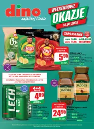 Gazetka promocyjna Dino - Weekendowe okazje - Gazetka - ważna od 14.08 do 14.08.2026 - strona 1 - produkty: Piwa, Piwo, Kawa rozpuszczalna, Gra, Chipsy, Kawa, Jacobs, Monte, Lech Premium, Fa