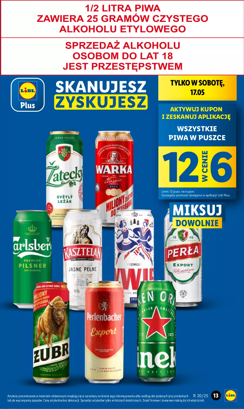 Gazetka promocyjna Lidl - GAZETKA - ważna 15.05 do 17.05.2025 - strona 13 - produkty: Piwa