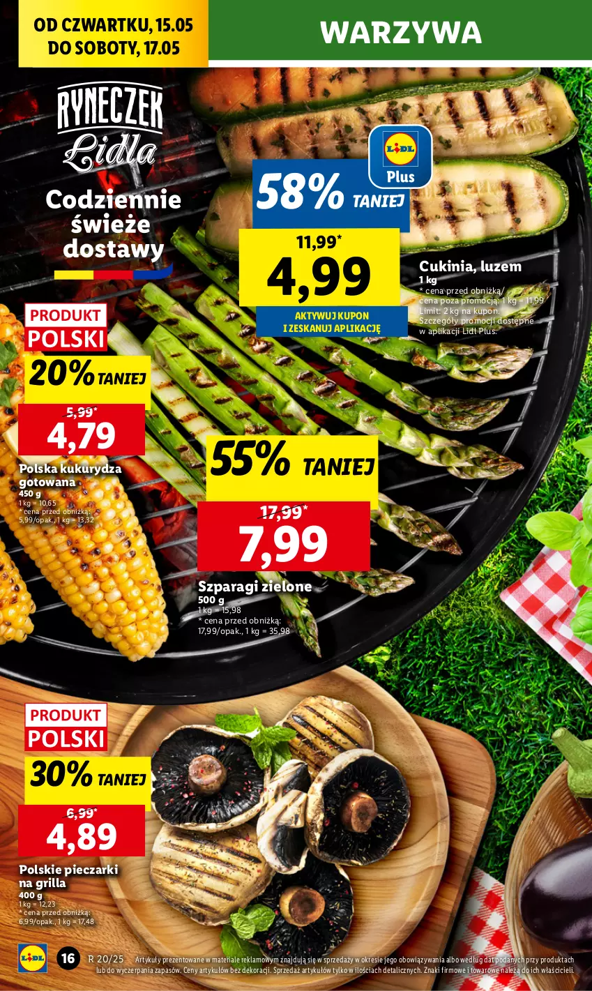 Gazetka promocyjna Lidl - GAZETKA - ważna 15.05 do 17.05.2025 - strona 18 - produkty: Grill, Kukurydza, Piec, Warzywa