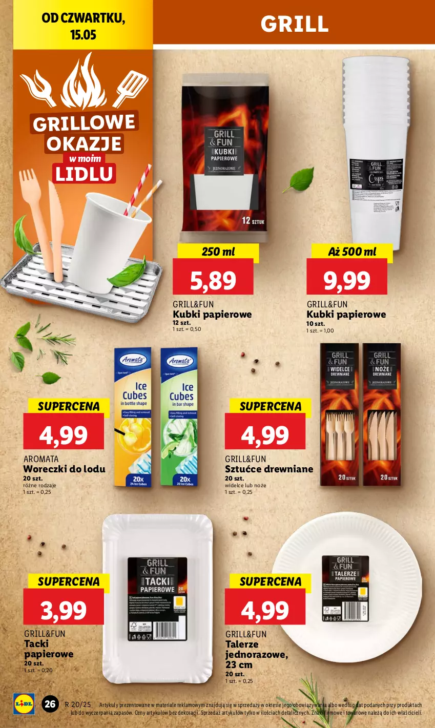 Gazetka promocyjna Lidl - GAZETKA - ważna 15.05 do 17.05.2025 - strona 30 - produkty: Grill, Noż, Papier, Talerz, Woreczki do lodu