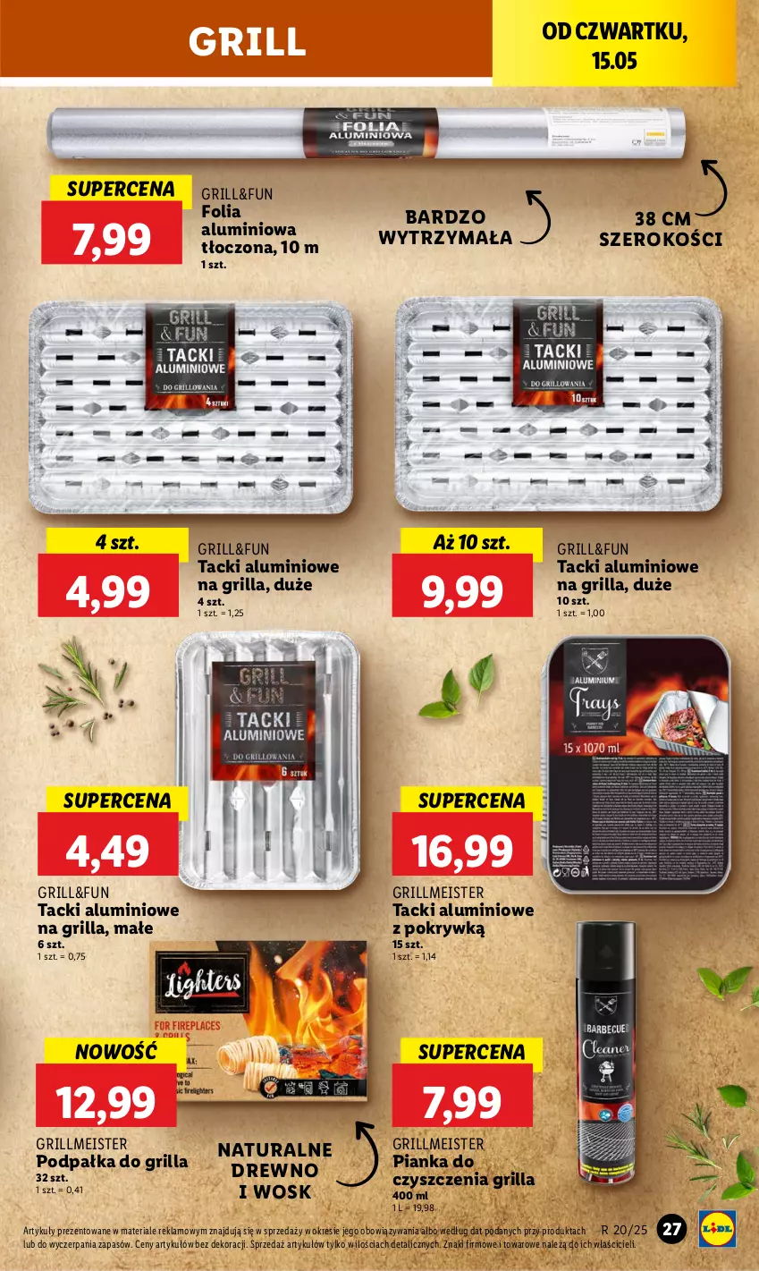 Gazetka promocyjna Lidl - GAZETKA - ważna 15.05 do 17.05.2025 - strona 31 - produkty: Folia aluminiowa, Grill, Pianka do czyszczenia