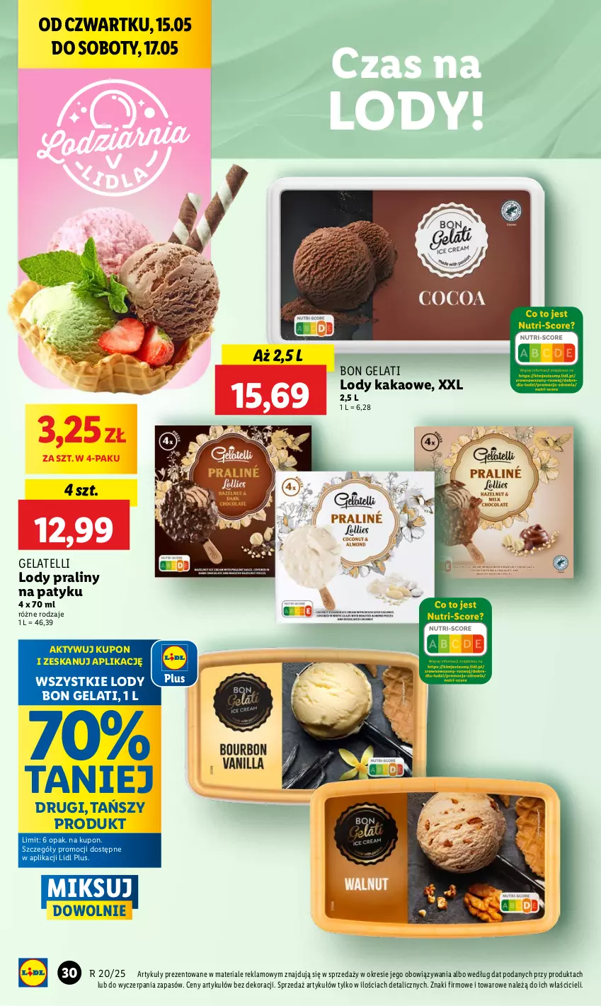 Gazetka promocyjna Lidl - GAZETKA - ważna 15.05 do 17.05.2025 - strona 34 - produkty: Kakao, Lody, Praliny