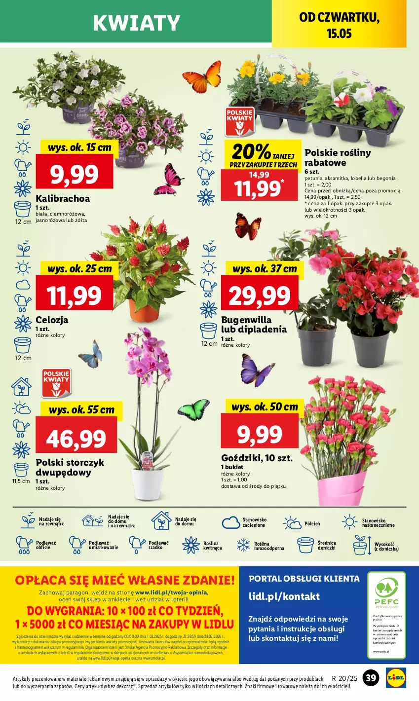 Gazetka promocyjna Lidl - GAZETKA - ważna 15.05 do 17.05.2025 - strona 45 - produkty: Aksam, Bukiet, Cień, Gra, Laur, Mola, O nas, Por, Portal, Sok, Storczyk