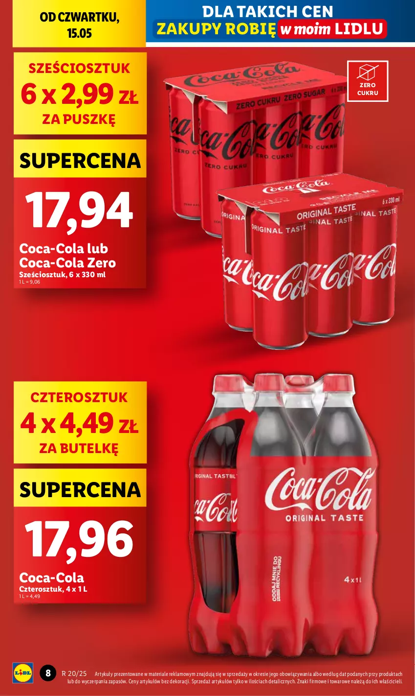 Gazetka promocyjna Lidl - GAZETKA - ważna 15.05 do 17.05.2025 - strona 8 - produkty: Coca-Cola