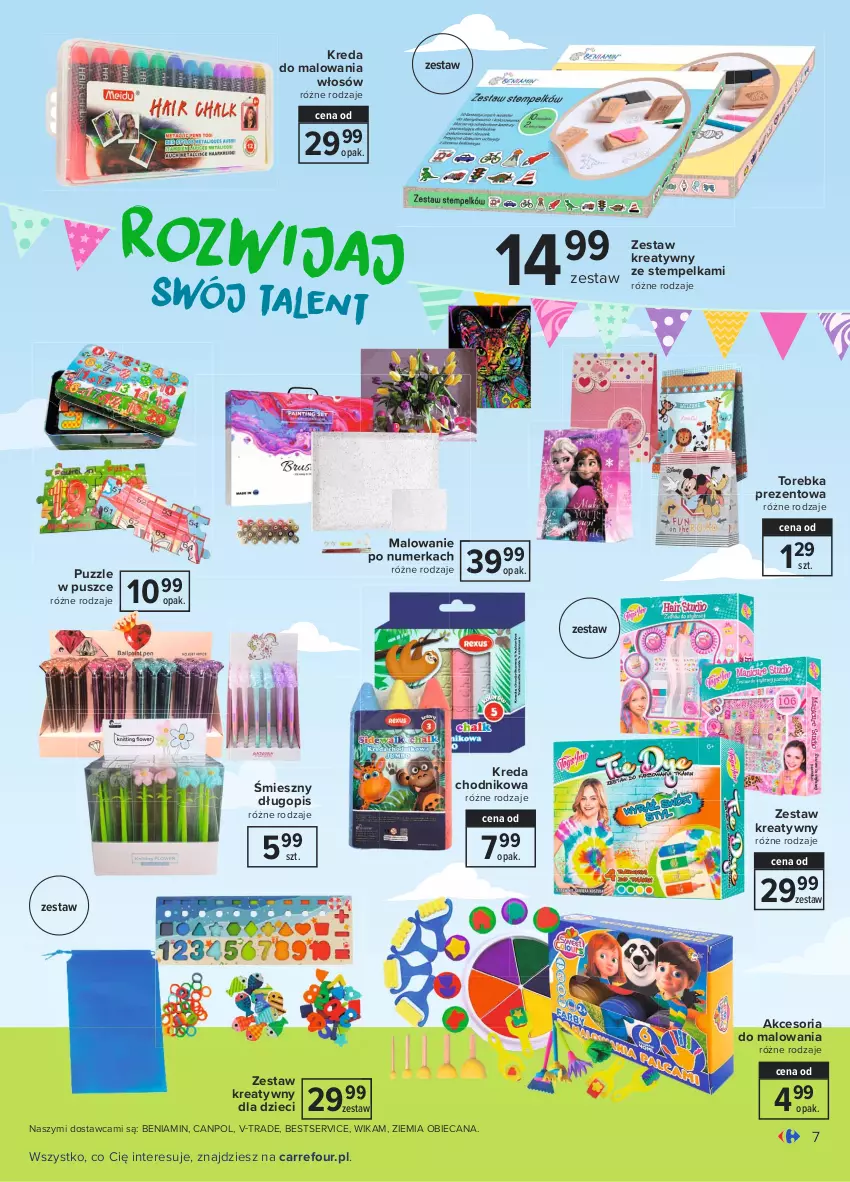 Gazetka promocyjna Carrefour - Gazetka Dzień Dziecka - ważna 17.05 do 01.06.2021 - strona 7 - produkty: Canpol, Chodnik, Długopis, Dzieci, Puzzle, Ser, Torebka