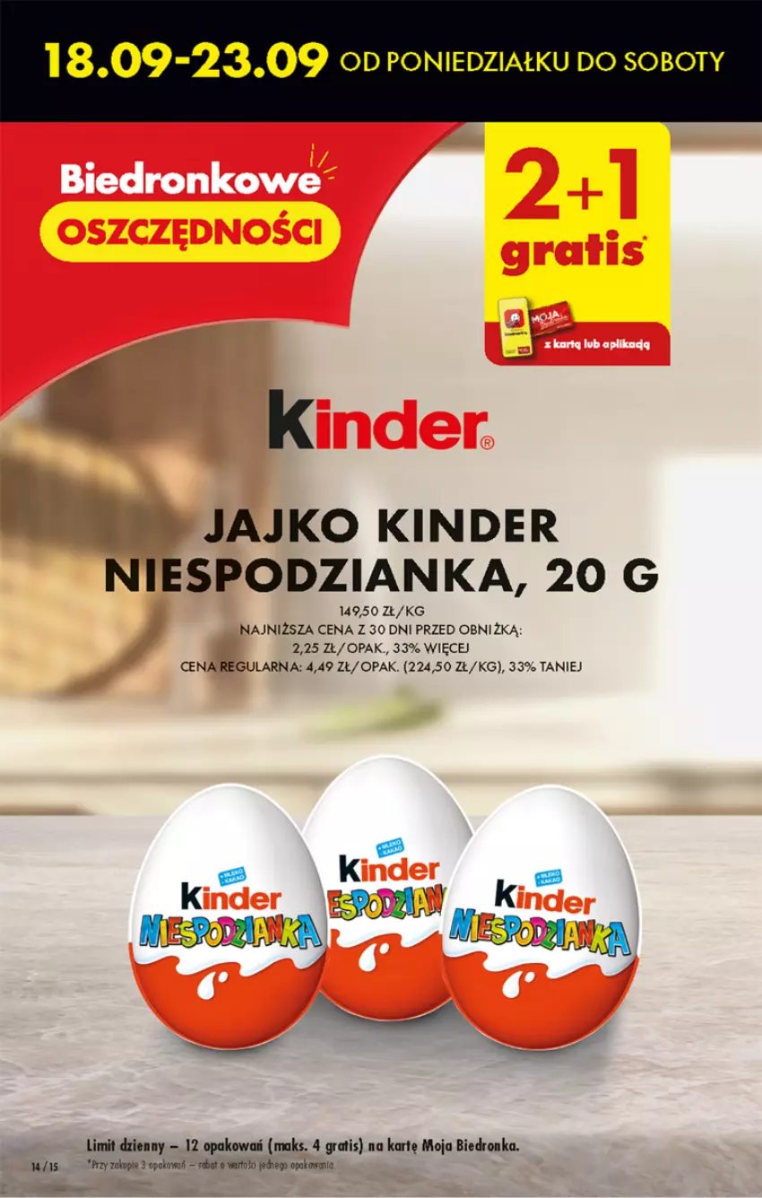 Gazetka promocyjna Biedronka - Od czwartku - ważna 21.09 do 27.09.2023 - strona 14 - produkty: Gra, Kinder