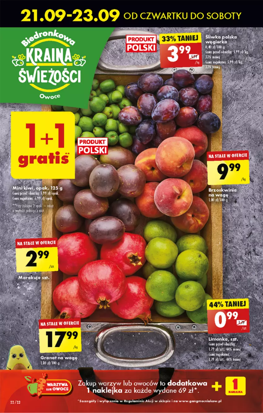 Gazetka promocyjna Biedronka - Od czwartku - ważna 21.09 do 27.09.2023 - strona 22 - produkty: Klej, Owoce, Warzywa