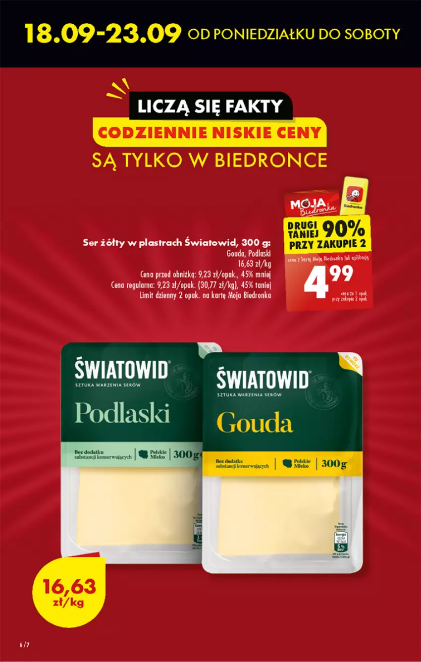 Gazetka promocyjna Biedronka - Od czwartku - ważna 21.09 do 27.09.2023 - strona 6 - produkty: Fa, Gouda, Podlaski, Ser