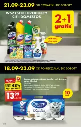 Gazetka promocyjna Biedronka - Od czwartku - Gazetka - ważna od 27.09 do 27.09.2023 - strona 16 - produkty: Domestos, Cif, Papier, Papier toaletowy