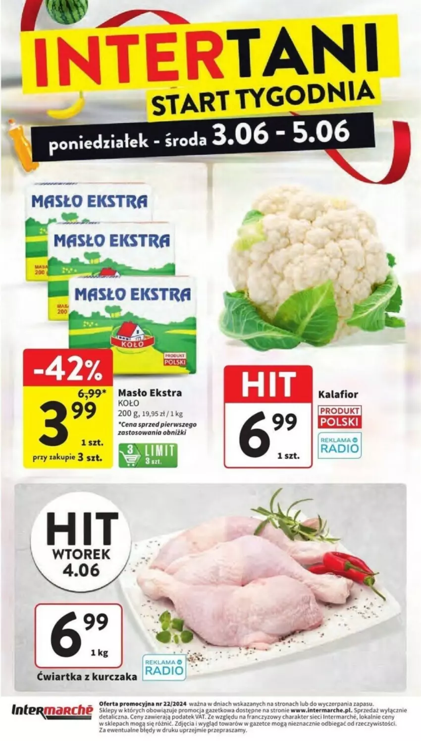 Gazetka promocyjna Intermarche - ważna 28.05 do 05.06.2024 - strona 24 - produkty: Kalafior, Kurczak, Masło